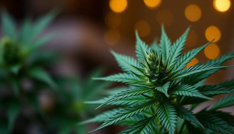 คนนั่งริมเตียงในห้องนอนแสงอบอุ่น ใช้ Vaporizer ก่อนนอน บรรยากาศสงบมีโคมไฟข้างเตียง นาฬิกาแสดงเวลาสามทุ่ม และแก้วน้ำบนโต๊ะข้างตัว